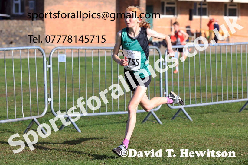 Womens Under-18s 2026 Northern Cross Country Relays, Graves Park, Sheffield. Photo: David T. Hewitson/Sports for All Pics